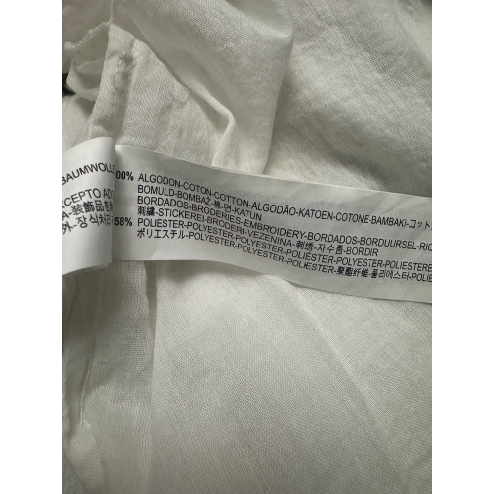 NEW Zara Trafaluc Embroidered Smocked Cardigan Size Medium White and Blue Flawed - Picture 16 of 16